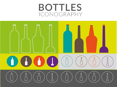 Bottles Iconography | Illustration bottles color icon design iconography icons illustration