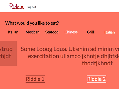Riddlr (Restaurant Discovery by Solving Riddles) creative food fun iap restaurant riddle web programming