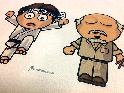 The Karate Kid character illustrator karate karate kid miyagi movie nodoymas sensei t shirt vector