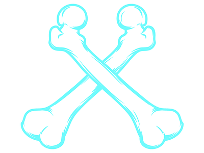 Crossbone illustration logo vector