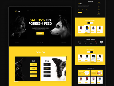 Design concept of an online store of pet products design figma interface ui userexperience ux webdesign