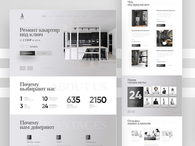 Design concept for an apartment repair company design figma interface ui userexperience ux webdesign