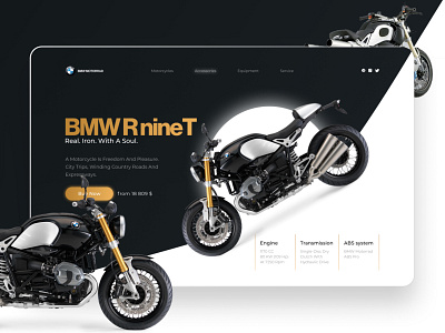 BMW R nine T design figma interface ui userexperience ux webdesign