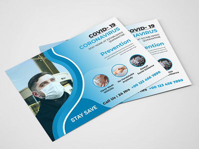 Covid health horizontal flyer