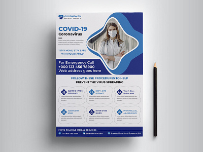 covid-19 medical health flyer template