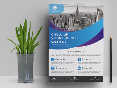 Flyer branding business clean corporate creative design flyer design vector