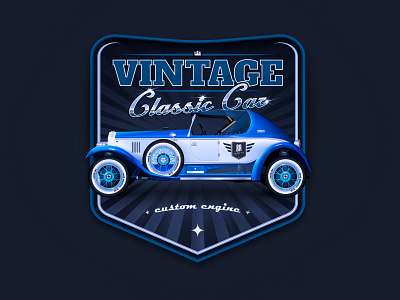 Old school car art artwork auto car classic car illustration illustrator vintage design