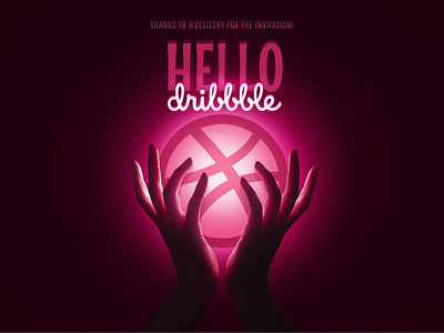 Hello Dribbble! debut design first shot hello dribbble illustration web design