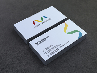 Monty Holding Bus. Card branding business card colorful logo corporate identity design graphic design logo