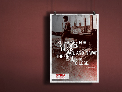 Poster Design - syria: the will of life