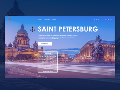 Home page website Saint Petersburg Concept concept design saint petersburg ui ux web webdesign