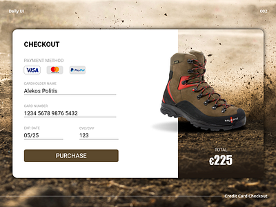 Daily UI 002 | Credit Card Checkout checkout checkout page design graphicdesign mobile design mobile ui ui uidesign ux web webdesign