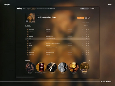 Daily UI 009 | Music Player 2pac app daily ui dailyui design design app designer graphic design music music app music player music player app music player ui playlist tupac ui desgin ui design ux web web design