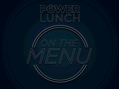 Power Lunch On The Menu animation design logo typography vector