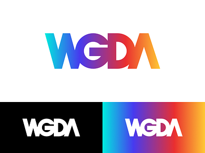 WGDA Logo brand design branding flat gradient graphic design logo minimal minimalism vector