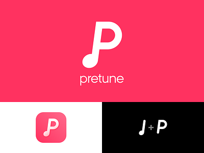 PreTune Logo brand identity branding flat graphic design logo minimalism vector