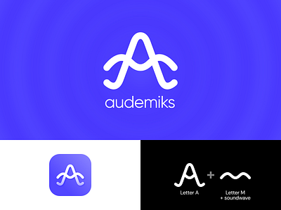 Audemiks Logo brand brand design brand identity branding flat graphic design logo logomark minimalism vector