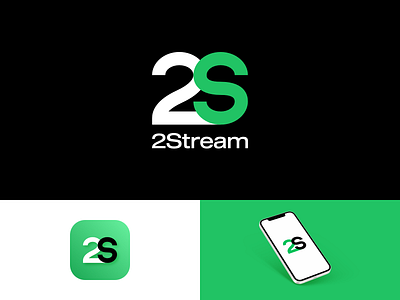 2Stream Logo brand design branding design flat graphic design logo minimalism vector