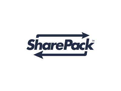 Early brand concept for SharePack branding logo sharepack