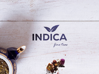 Indica Fine Teas Brand branding design logo typography