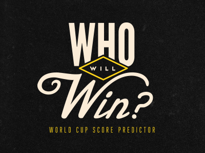 Who will win? book design fifa font football lettering soccer typo typography win word world cup