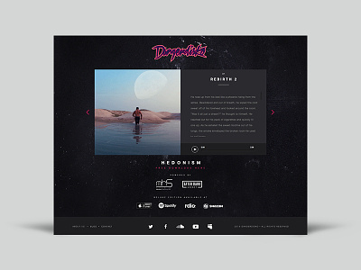 Dangerdisko website album audio disco interface music music album ui uiux ux web web design website