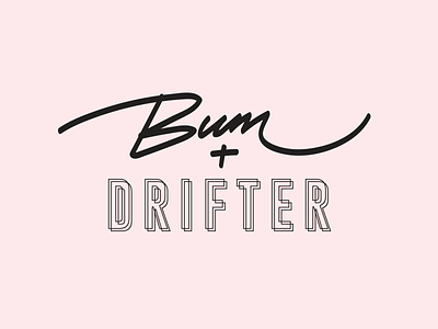 Bum + Drifter Logo brand branding design digital freelance designer identity kuala lumpur logo logo design malaysia typography website