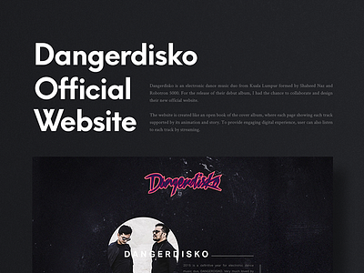 Dangerdisko Website dance design disco electronic interface kuala lumpur music one page uiux web web design website