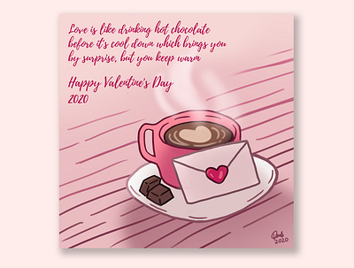 Happy Valentine's day 2020 2020 art chocolate digital illustration digital painting drawing illustration love valentine valentines day