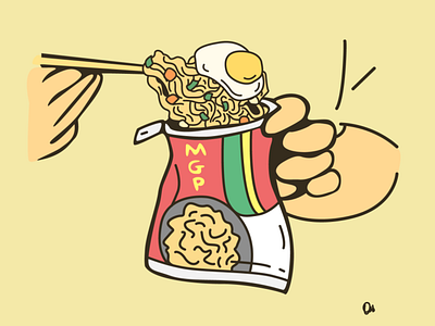 Mie Goreng Portable art drawing food fried illustration indonesia noodle portable unique