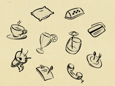 Drawn icons