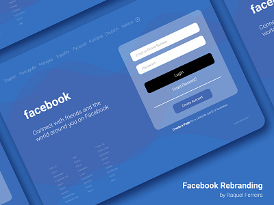 Facebook Landing Page Rebranding branding design facebook graphic design landing landing page landingpage logo site ui