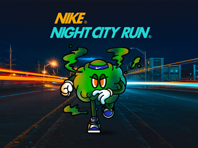 NIKE run Night project character character design graphic design illustration nike nike run nike running running