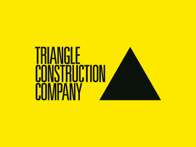 Triangle Construction Company branding logo triangle