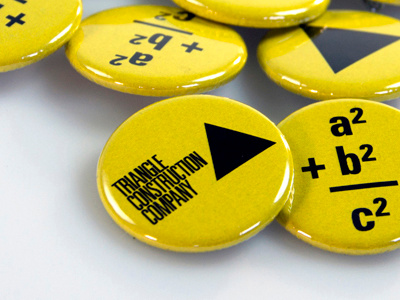 Triangle Pins branding pins triangle yellow