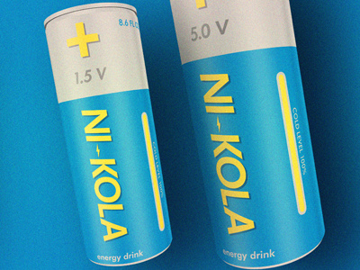 Nikola Energy Drink 2 3d can drink energy nikola packaging render tesla