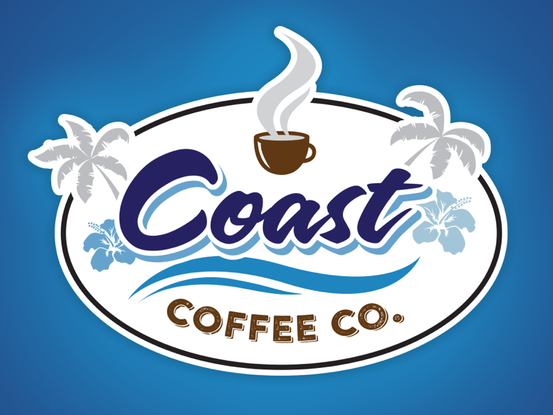 Coast Coffee Logo coffee branding logo