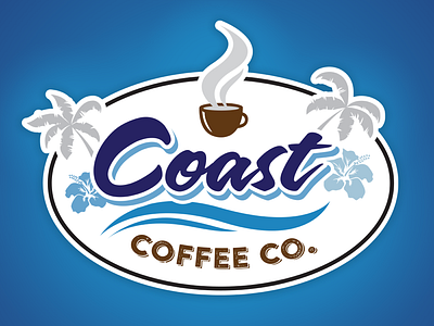 Coast Coffee Logo branding coffee logo