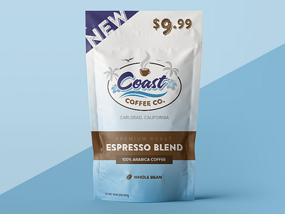 Coast Coffee Branded Retail Packaging coffee packaging