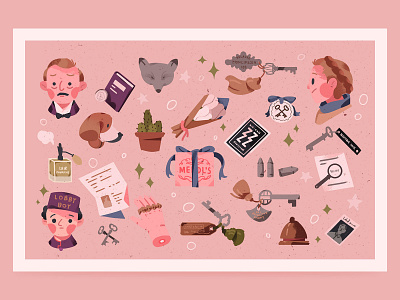 The Grand Budapest Hotel design illustration