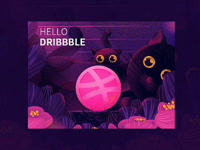 hello dribbble！ design illustration