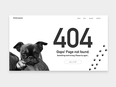 Daily UI #008 404 page 404 404 error 404page daily ui daily ui 008 dailyui design dog notfound petitbrabancon photoshop uidesign webdesign