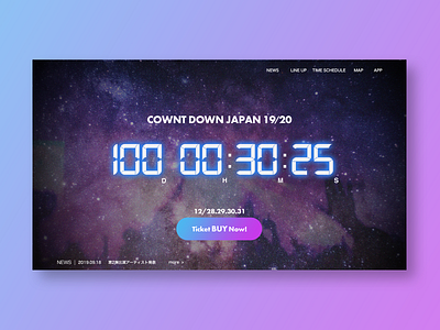 Daily UI #014 Countdown Timer 014 cdj count down japan countdown countdown timer countdownjapan countdowntimer daily ui daily ui 014 dailyui live music music fes photoshop space timer uidesign webdesign