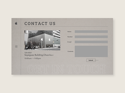 Daily UI #028 Contact us
