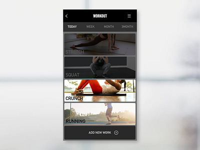 Daily UI #041 Workout Tracker 041 daily ui daily ui 041 dailyui gym photoshop sports tracker training ui design webdesign workout workout tracker