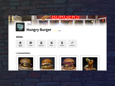 Daily UI #043 Food Drink Menu