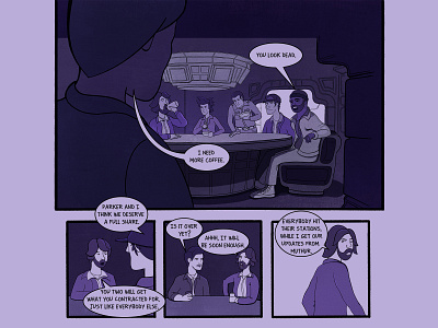 ALIEN COMIC ACT 01 / PT 02 / SLIDE 04 alien cartoon comic art comic artist comic book nostromo sci fi sequential art webcomic xenomorph