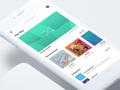 Apple Music Concept album app content curated ios mobile music song ui ux