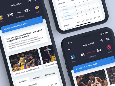 NBA App Game Details app basketball design ios iphone mobile nba portfolio sports typography ui ux