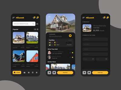 Houseek Mobile App app design application desain aplikasi mobile app mobile app design mobile concept mobile ui